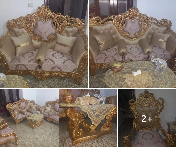 مفروشات القيصر طقم حفر ثلاثيه وثنائيه و4 مفارد طقم