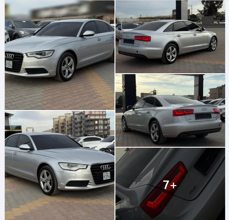 اودي A6 بالون الفضي الجميل موديل  2013 